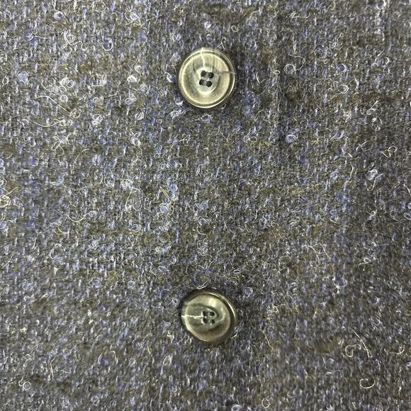 Brora Button Front A-Line Skirt Womens UK 10 / US 6 Blue Tweed Wool Blend Lined - Picture 7 of 11